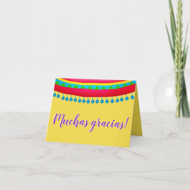 Tarjeta De Agradecimiento Fiesta Gracias Cartas (Anverso)