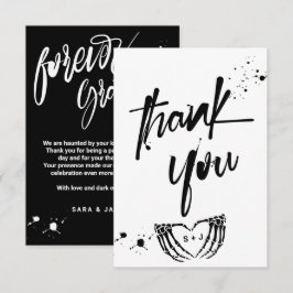 Tarjeta De Agradecimiento Fiesta Grunge Boda hasta la muerte