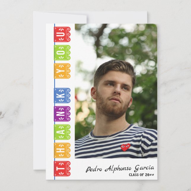 Tarjeta De Agradecimiento Fiesta Mexicana de Graduación 2024 (Anverso)