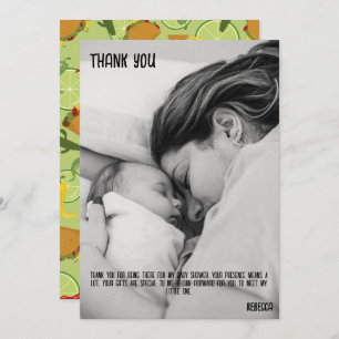 Tarjeta De Agradecimiento Fiesta mexicana de la ducha de bebé gracias