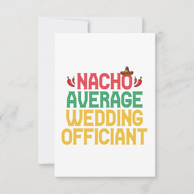 Tarjeta De Agradecimiento Fiesta mexicana de Nacho Promedio de Boda (Anverso)