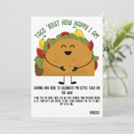 Tarjeta De Agradecimiento Fiesta mexicana taco baby ducha gracias