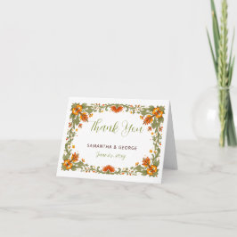 Tarjeta De Agradecimiento Fiesta Mexicana Verde Foto de Boda de Talavera