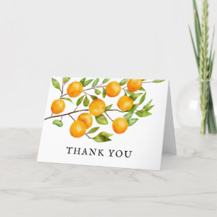 Tarjeta De Agradecimiento Fiesta Nupcial de Verano con Citricos