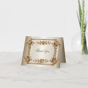 Tarjeta De Agradecimiento Fiesta Ornate Rectangle Dimond Flowiny