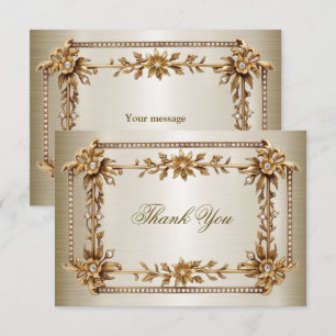 Tarjeta De Agradecimiento Fiesta Ornate Rectangle Dimond Flowiny