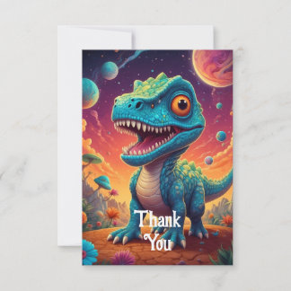 Tarjeta De Agradecimiento Fiesta para bebé dino-mítica