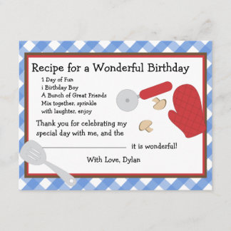 Tarjeta De Agradecimiento Fiesta Pizza