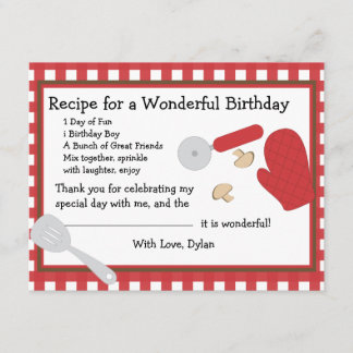 Tarjeta De Agradecimiento Fiesta Pizza