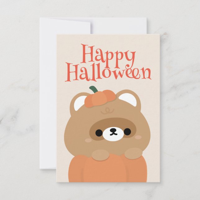 Tarjeta De Agradecimiento Fiesta simple de diversión de Halloween (Anverso)