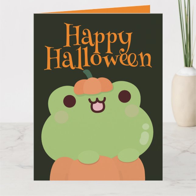 Tarjeta De Agradecimiento Fiesta simple de diversión de Halloween (Anverso)