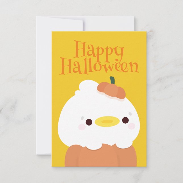 Tarjeta De Agradecimiento Fiesta simple de diversión de Halloween (Anverso)