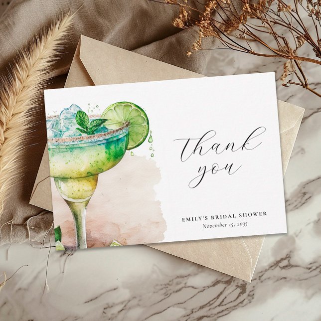 Tarjeta De Agradecimiento Fiesta Tequila Bridal Shower (Subido por el creador)