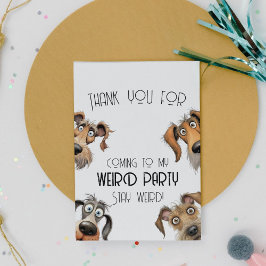 Tarjeta De Agradecimiento Fiesta Única y Divertida para Perros