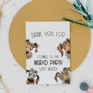 Tarjeta De Agradecimiento Fiesta Única y Divertida para Perros
