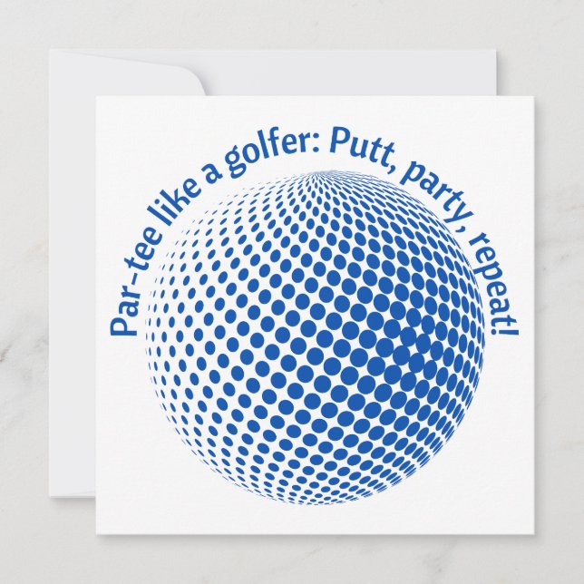 Tarjeta De Agradecimiento Fiestón como un golfista (Anverso)