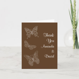 Tarjeta de agradecimiento Filigree Butterfly (marr