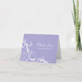 Tarjeta De Agradecimiento Filigree Swirl Lavender Gracias