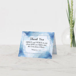 Tarjeta De Agradecimiento Filipinas 1:2-3 Gracia y paz para la Biblia