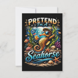 Tarjeta De Agradecimiento Finge que soy un caballito de mar