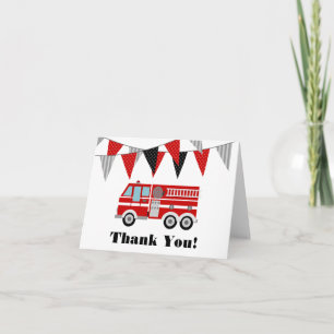 Tarjeta De Agradecimiento Fire Truck Thank You