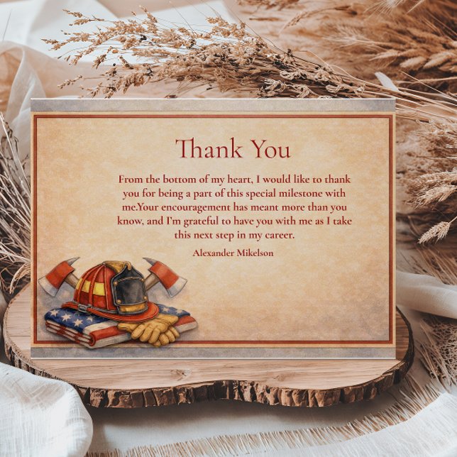 Tarjeta De Agradecimiento Firefighter Career Milestone (Subido por el creador)