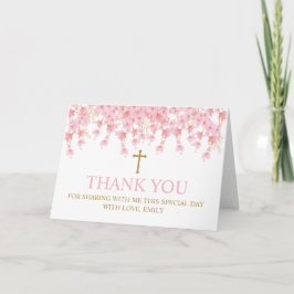 Tarjeta De Agradecimiento First Communion Cherry B