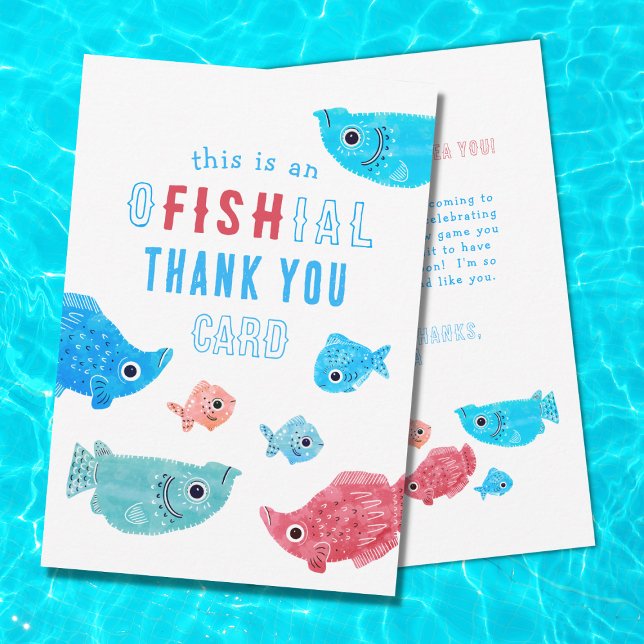 Tarjeta De Agradecimiento Fish Pun Official Gracias (Subido por el creador)