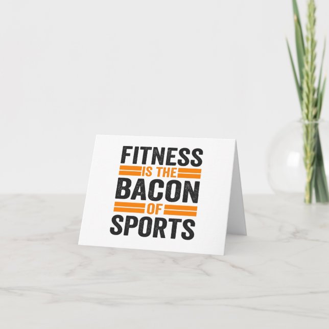 Tarjeta De Agradecimiento Fitness es el tocino del gimnasio deportivo Funny  (Anverso)