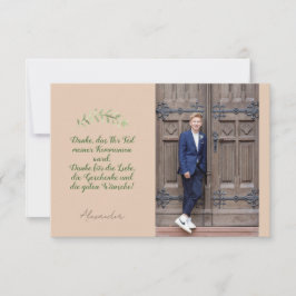 Tarjeta De Agradecimiento Flache Dankeskarte Kommunion Konfirmation retro