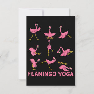 Tarjeta De Agradecimiento Flamenco   Postura de Yoga Flamenco Meditación