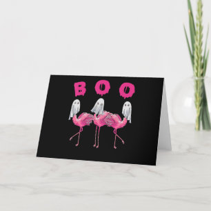 Tarjeta De Agradecimiento Flamencos  Vestido Flamingo Boo Halloween