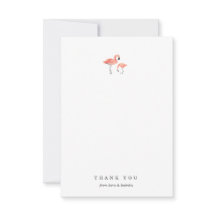 Tarjeta de agradecimiento Flamingo