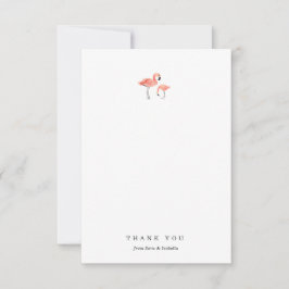 Tarjeta de agradecimiento Flamingo