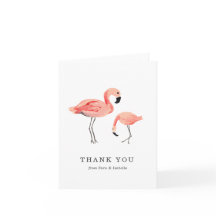 Tarjeta de agradecimiento Flamingo