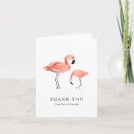 Tarjeta de agradecimiento Flamingo