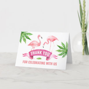Tarjeta De Agradecimiento Flamingo