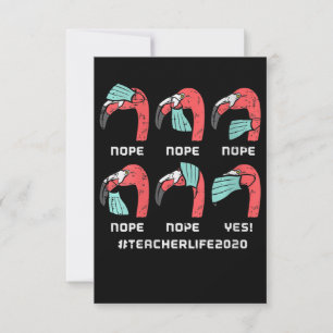 Tarjeta De Agradecimiento Flamingo Flamingo Enmascaramiento de las mujeres V