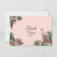 Flamingo Hawaiano & Hibisco Rosa Claro Gracias