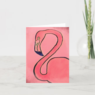 Tarjeta De Agradecimiento Flamingo Notecard (interior en blanco)