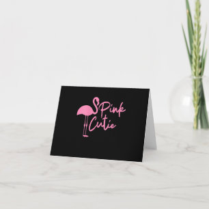 Tarjeta De Agradecimiento Flamingo rosado de las mujeres cutas Tasa rosa
