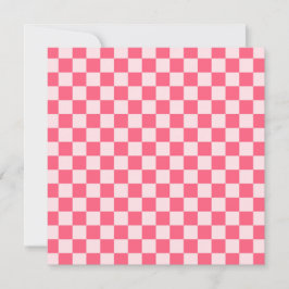 Tarjeta De Agradecimiento Flamingo sorbet checkerboard pattern