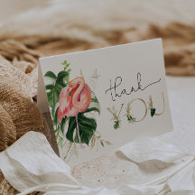 Flamingo tropical moderno Baby Shower o cumpleaños