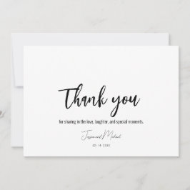 Tarjeta De Agradecimiento 💍 Flat Minimalista Elegant