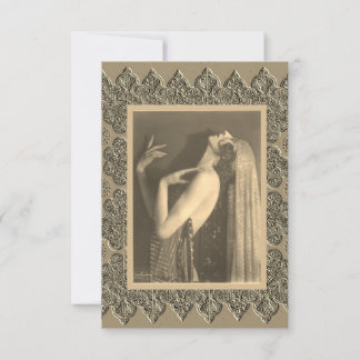 Tarjeta De Agradecimiento  Flat Note card with Vintage Dancer