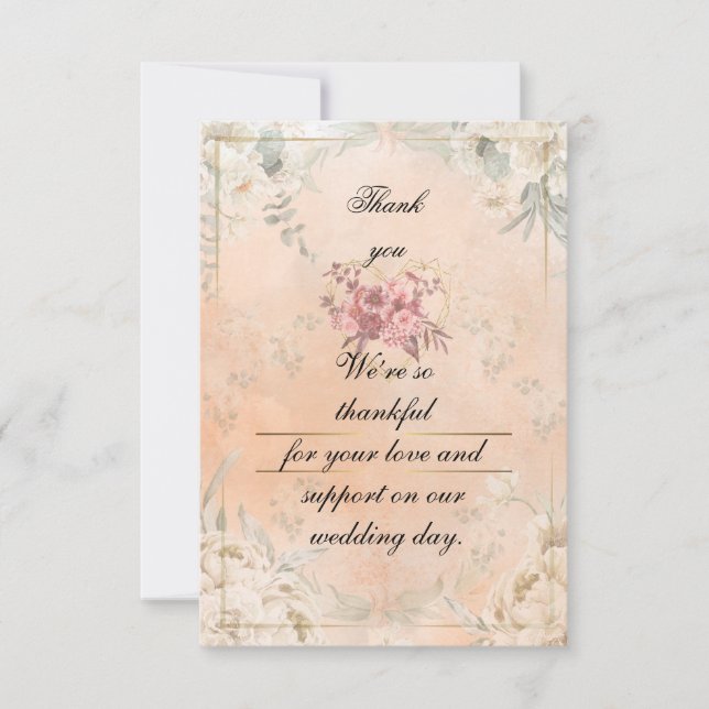 Tarjeta De Agradecimiento Flat Thank You Card (Anverso)