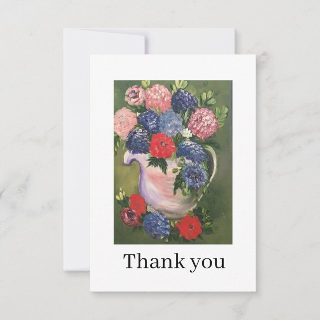 Tarjeta De Agradecimiento Flat Thank You Card (Anverso)