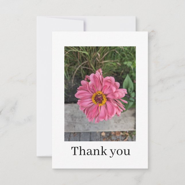 Tarjeta De Agradecimiento Flat Thank You Card (Anverso)