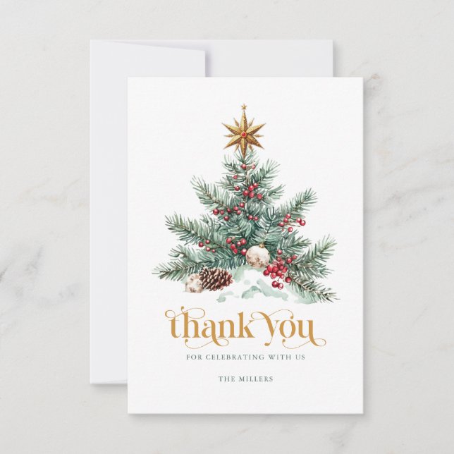 Tarjeta De Agradecimiento Flat Thank You Card (Anverso)