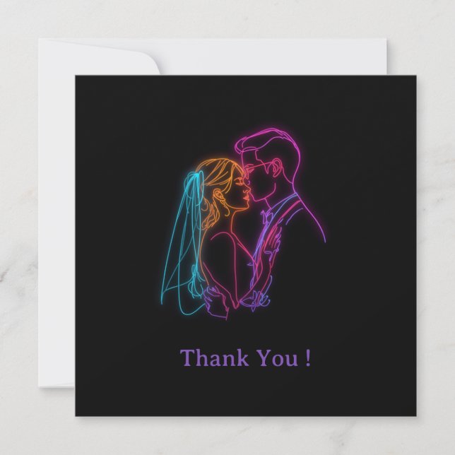 Tarjeta De Agradecimiento Flat Thank You Card (Anverso)